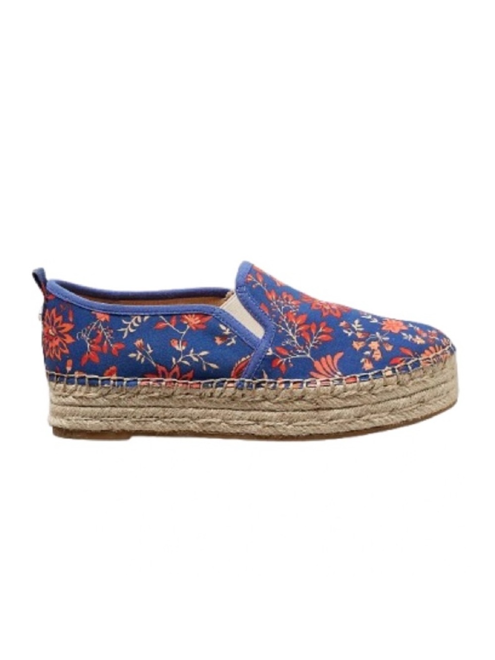 Sam Edelman Blue and Red Floral  Corrin Espadrilles